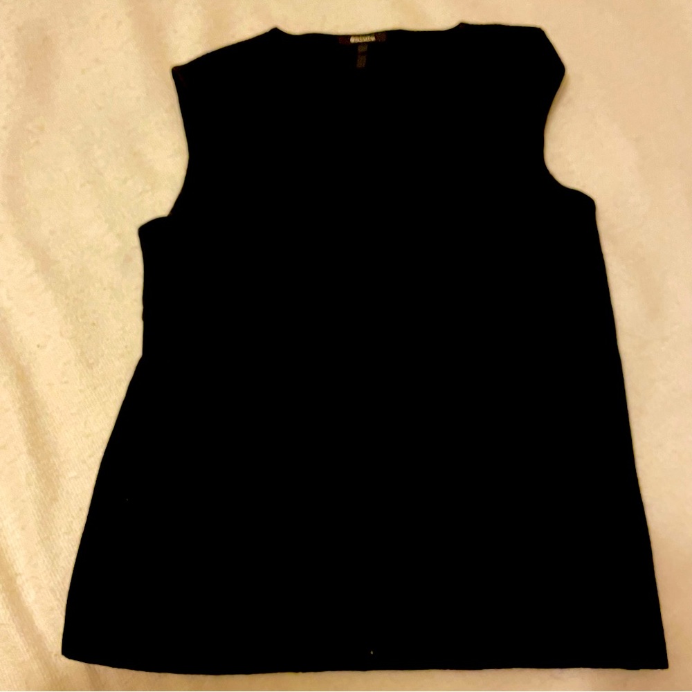 COPY - ESCADA Black Cashmere Blend Knit Capsleeve Top Size 38/US Small